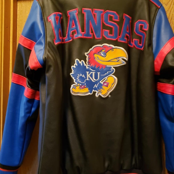 Kansas Jayhawks Leather Jacket - Picture 1 of 2